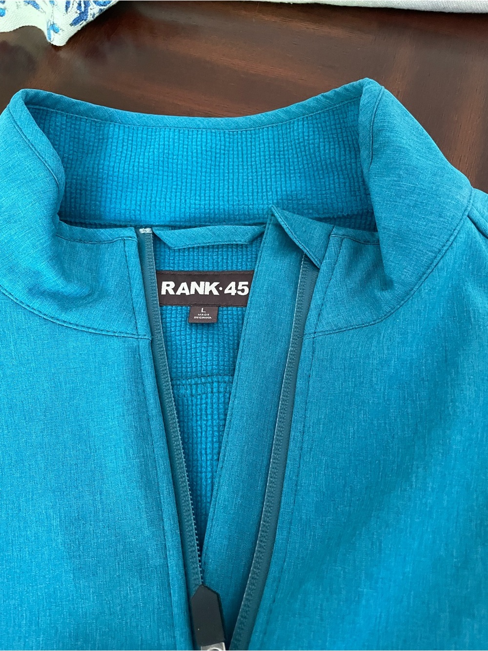Rank 45 women’s size large soft shell Logo riding Jacket in Teal / Turquoise - Picture 4 of 6
